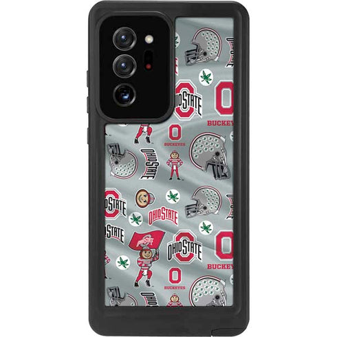 Ohio State University Pattern Galaxy Note20 Ultra 5G Waterproof Case